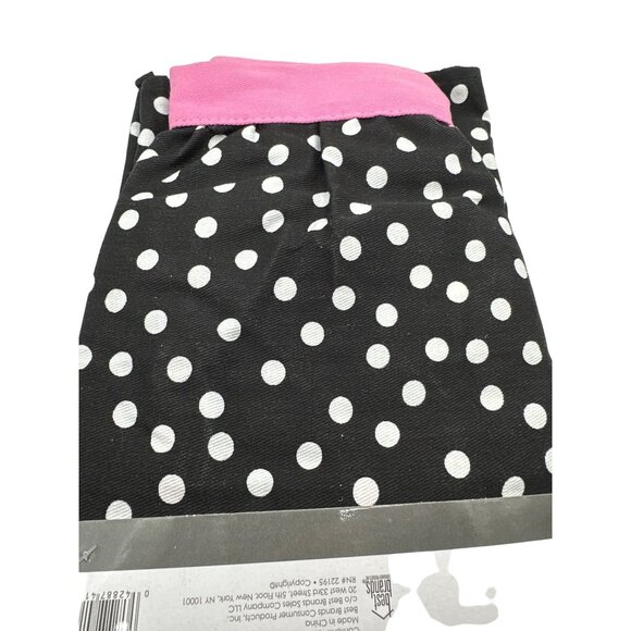 Gourmet Club Polka Dot Apron One Size Hostess Style Retro Black White Kitchen - Picture 4 of 6